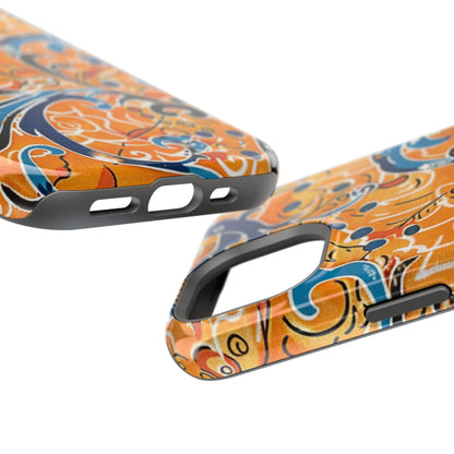 Floral Swirl Magnetic Impact - Resistant Phone Case - DIGITAL X