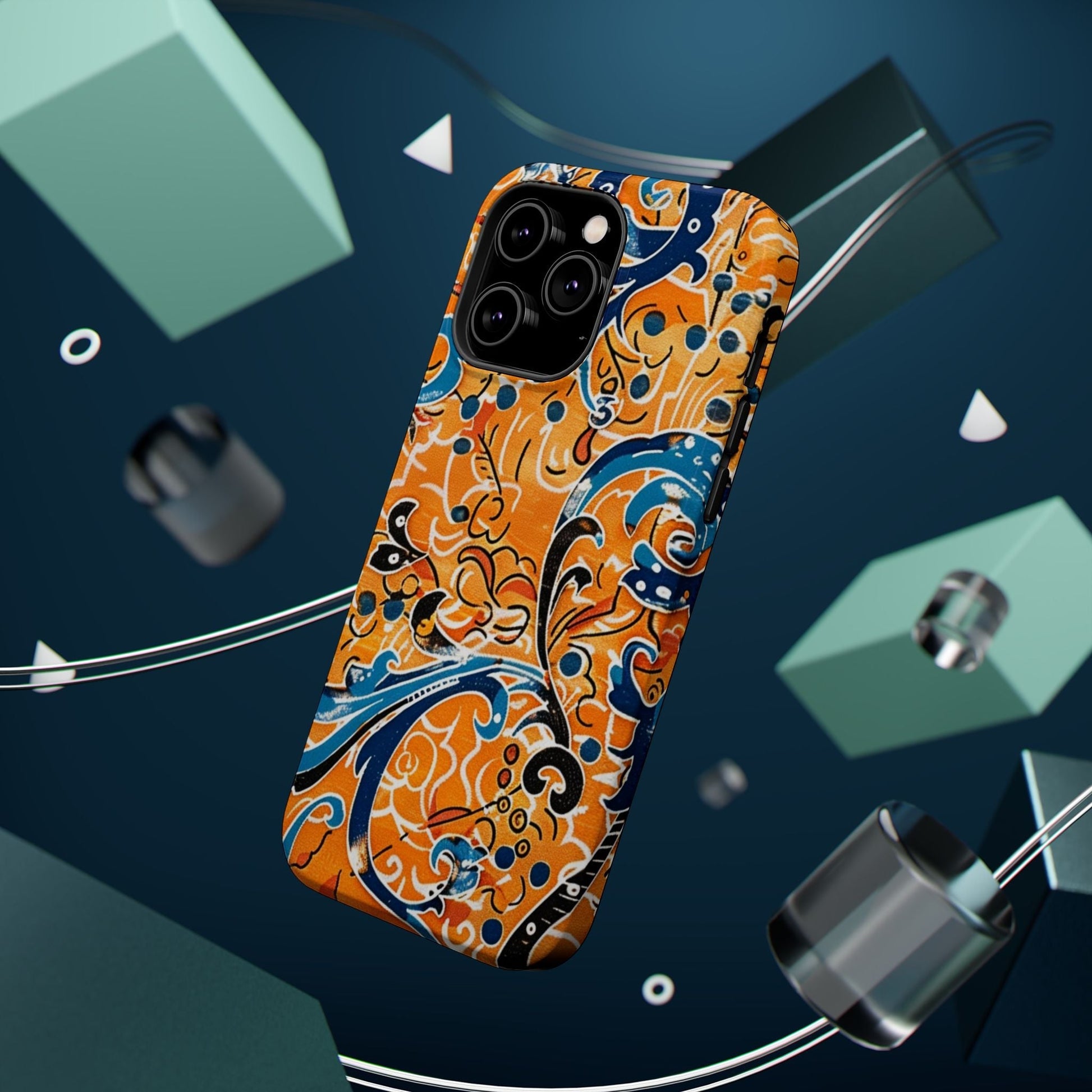 Floral Swirl Magnetic Impact - Resistant Phone Case - DIGITAL X