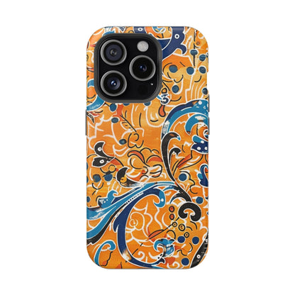 Floral Swirl Magnetic Impact - Resistant Phone Case - DIGITAL X