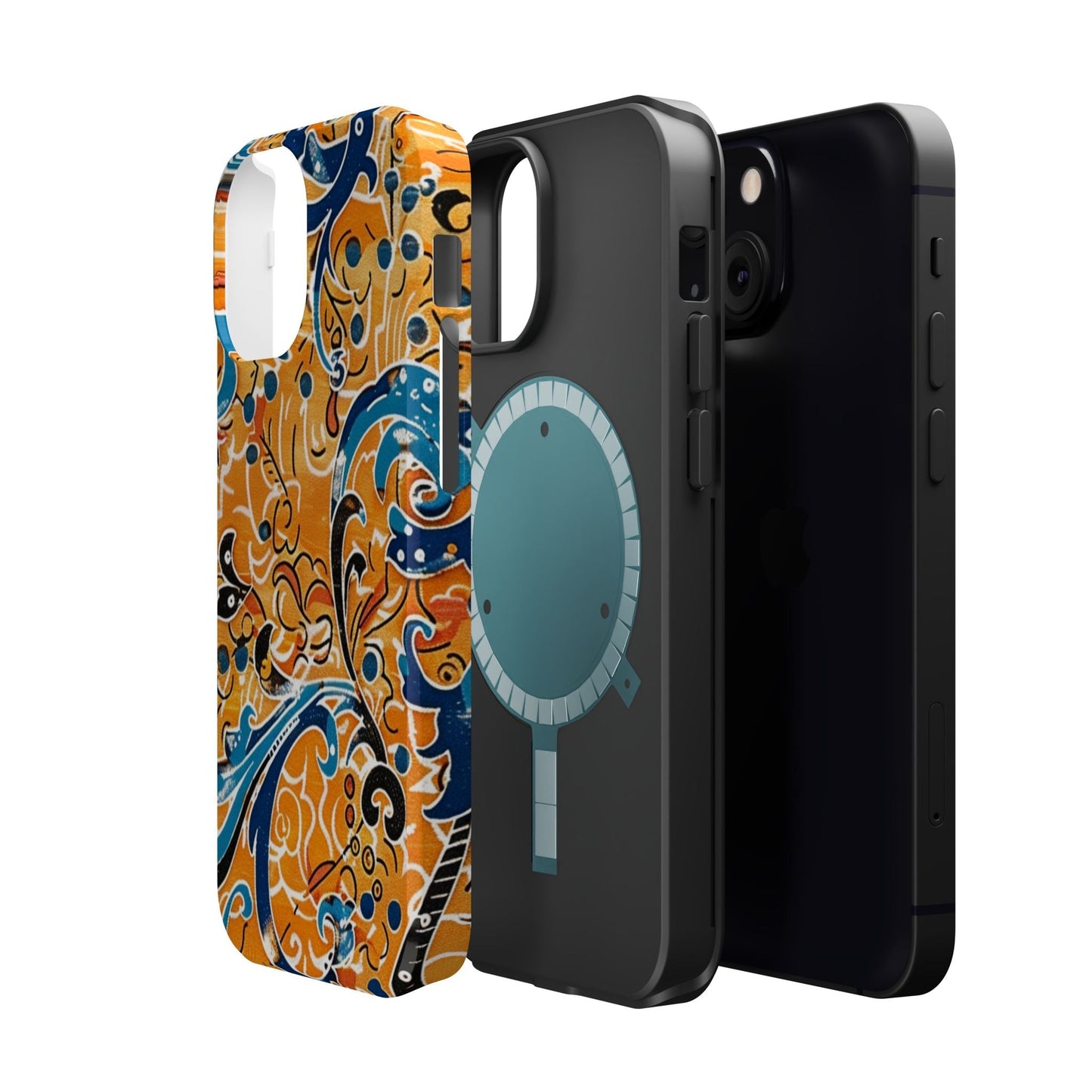 Floral Swirl Magnetic Impact - Resistant Phone Case - DIGITAL X