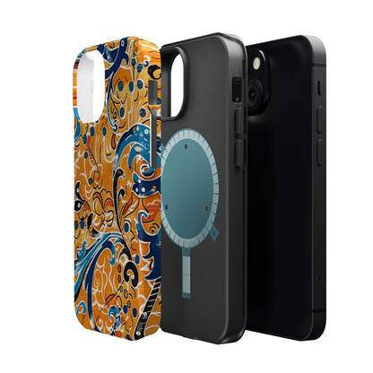 Floral Swirl Magnetic Impact - Resistant Phone Case - DIGITAL X