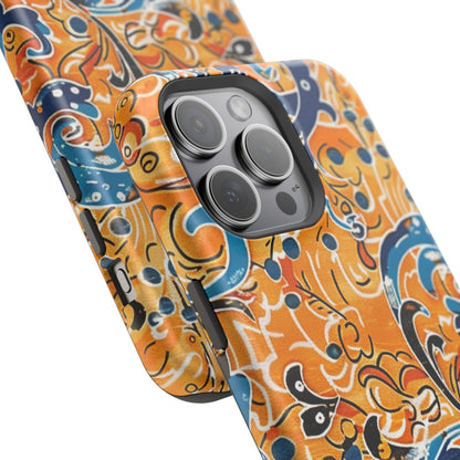 Floral Swirl Magnetic Impact - Resistant Phone Case - DIGITAL X