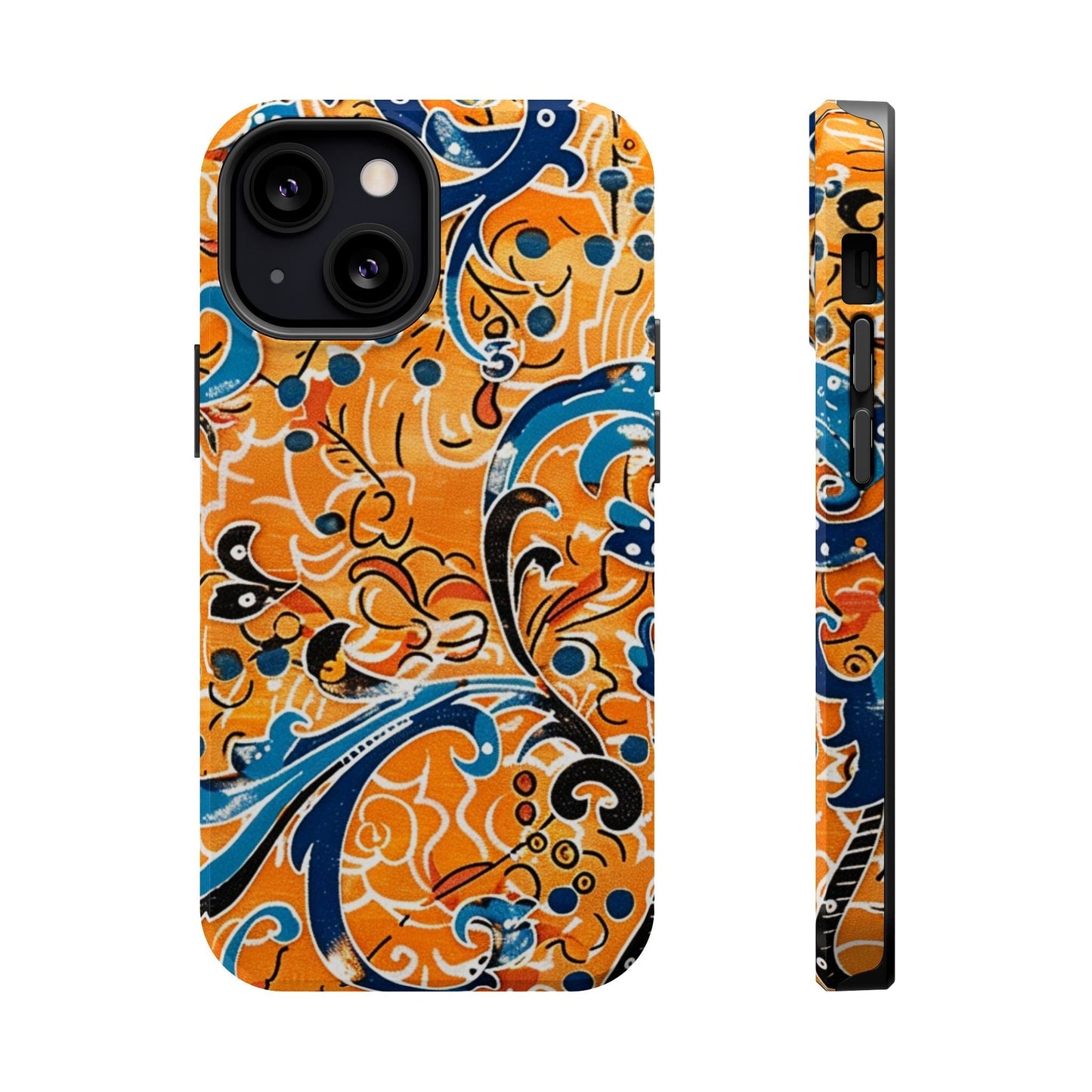 Floral Swirl Magnetic Impact - Resistant Phone Case - DIGITAL X