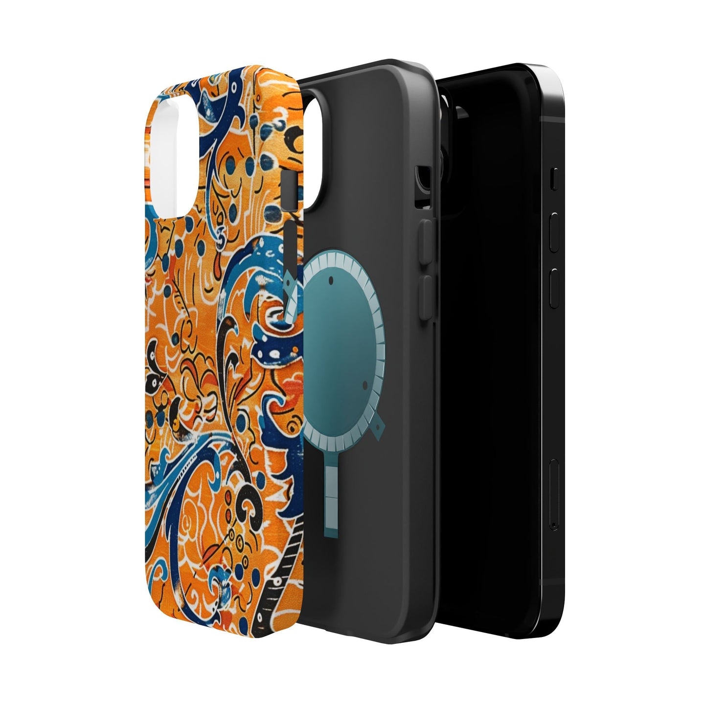 Floral Swirl Magnetic Impact - Resistant Phone Case - DIGITAL X