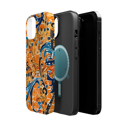 Floral Swirl Magnetic Impact - Resistant Phone Case - DIGITAL X