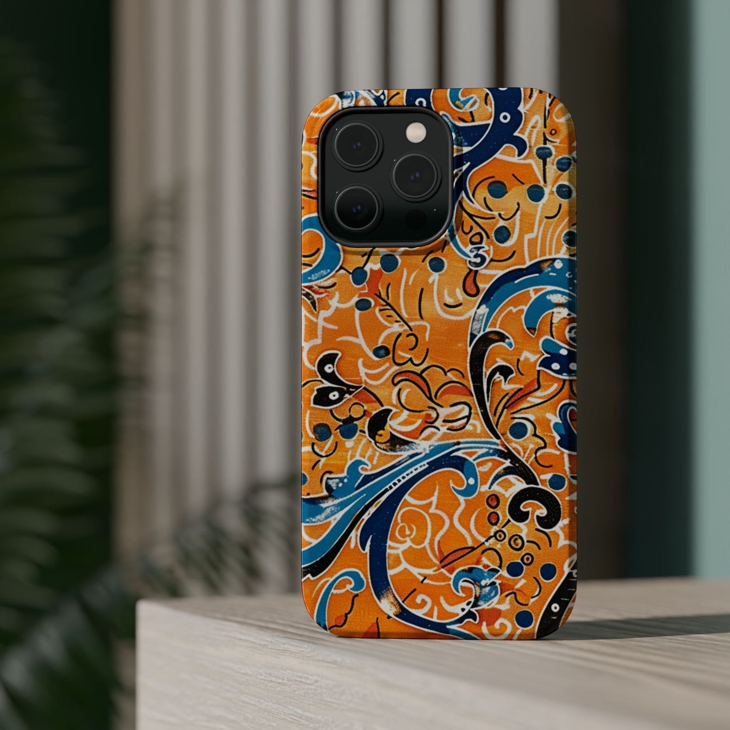 Floral Swirl Magnetic Impact - Resistant Phone Case - DIGITAL X