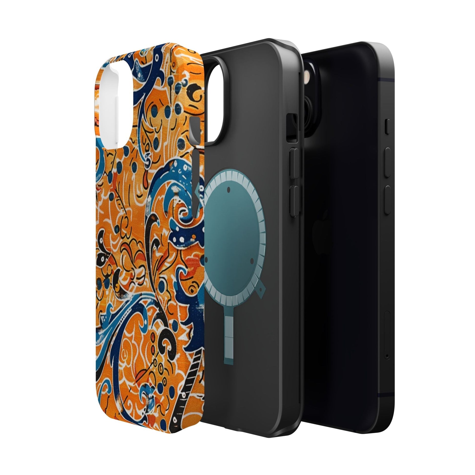 Floral Swirl Magnetic Impact - Resistant Phone Case - DIGITAL X