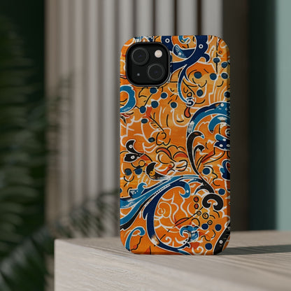 Floral Swirl Magnetic Impact - Resistant Phone Case - DIGITAL X