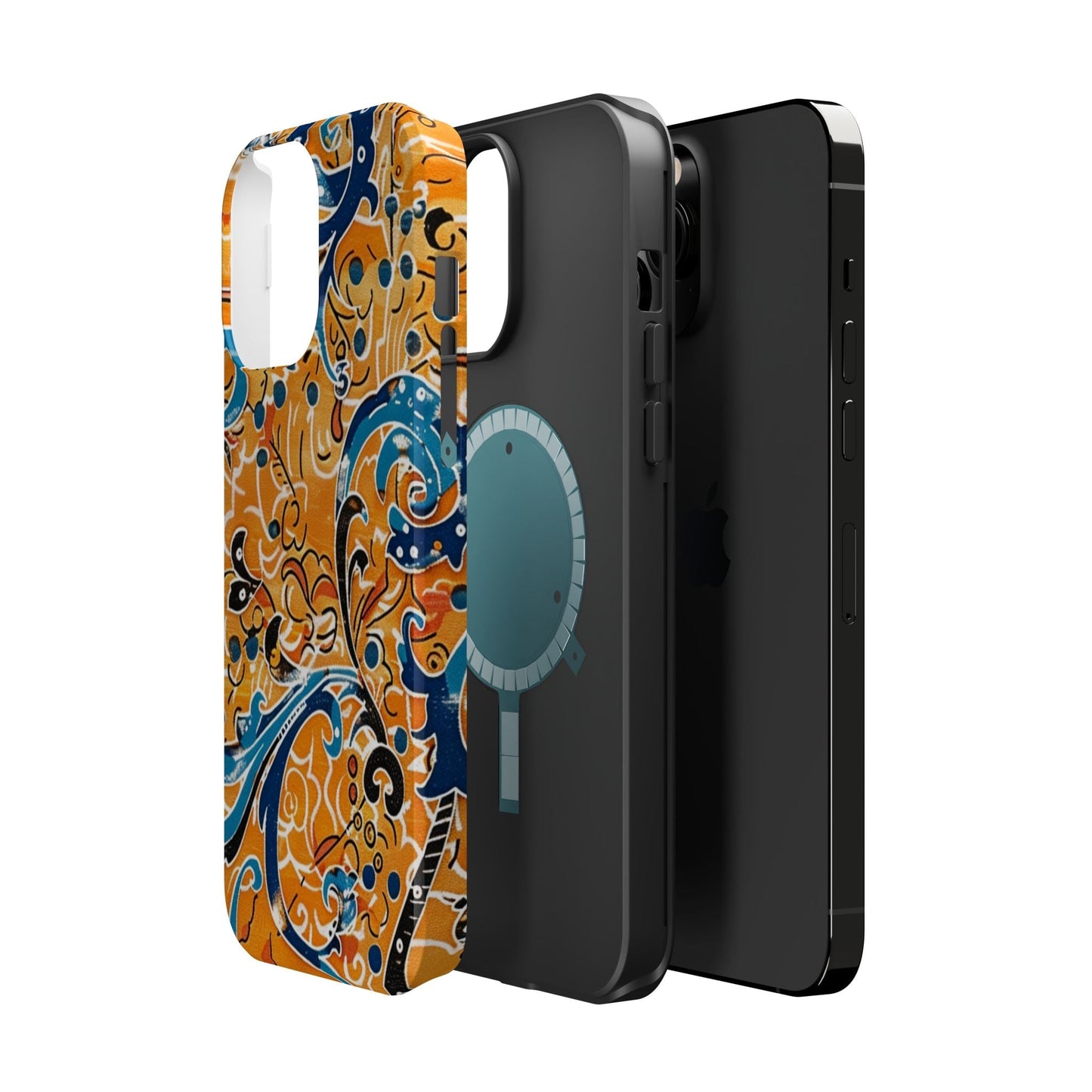 Floral Swirl Magnetic Impact - Resistant Phone Case - DIGITAL X