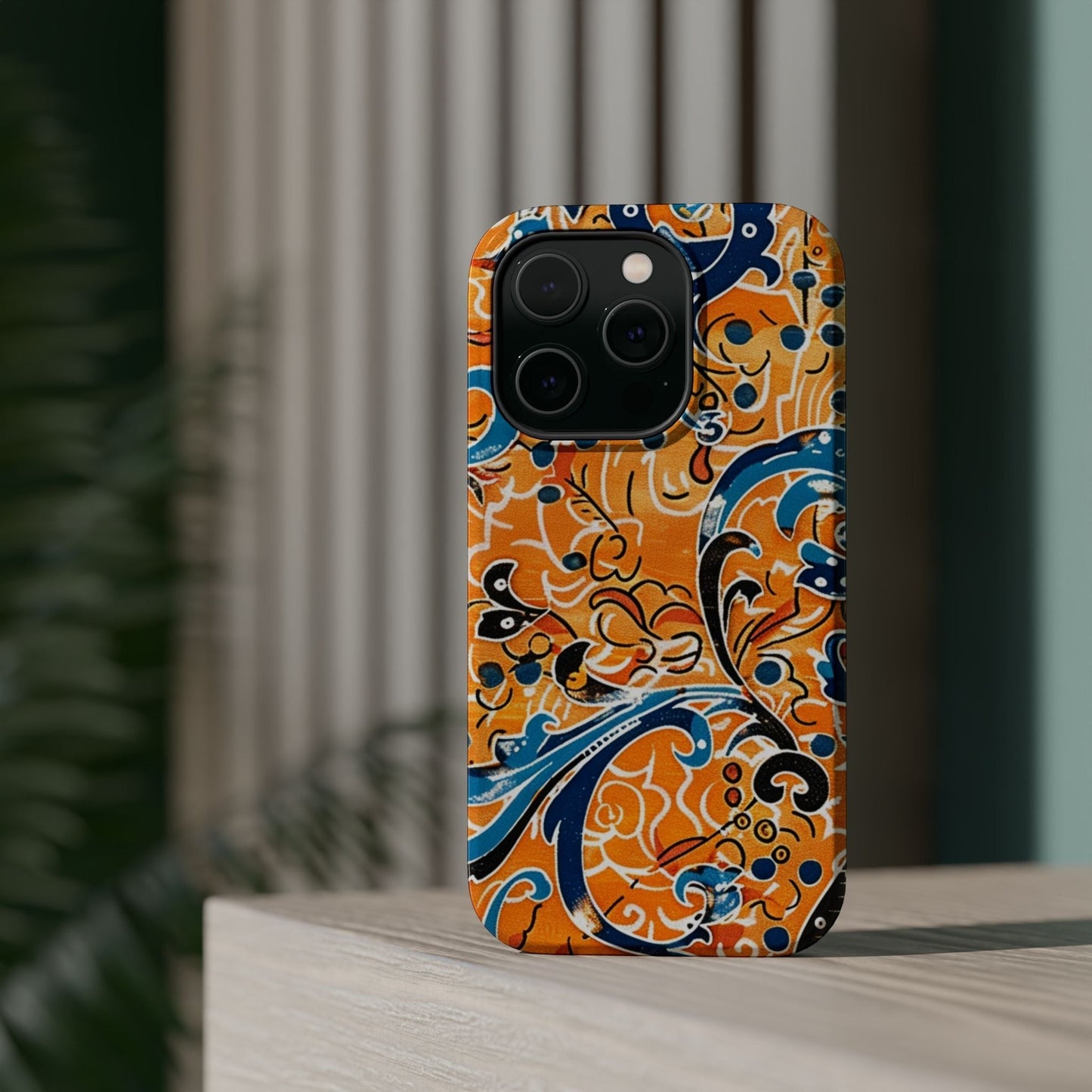 Floral Swirl Magnetic Impact - Resistant Phone Case - DIGITAL X
