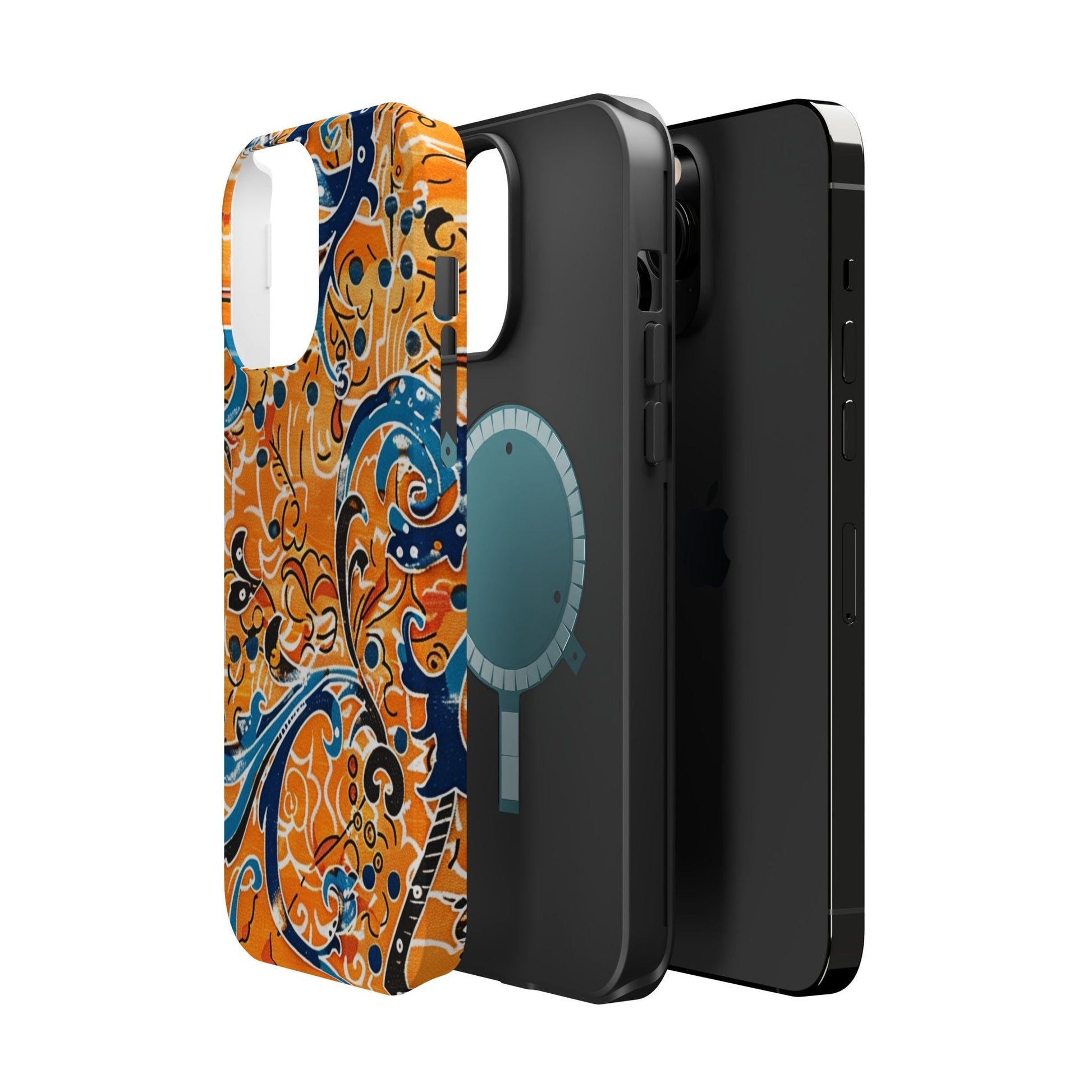Floral Swirl Magnetic Impact - Resistant Phone Case - DIGITAL X
