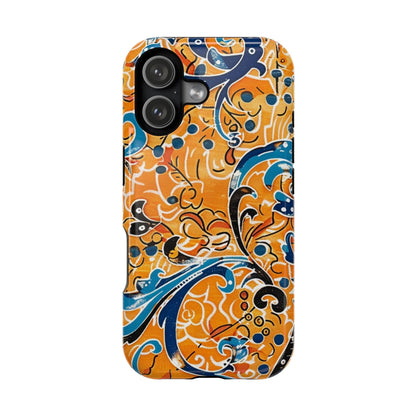 Floral Swirl Magnetic Impact - Resistant Phone Case - DIGITAL X