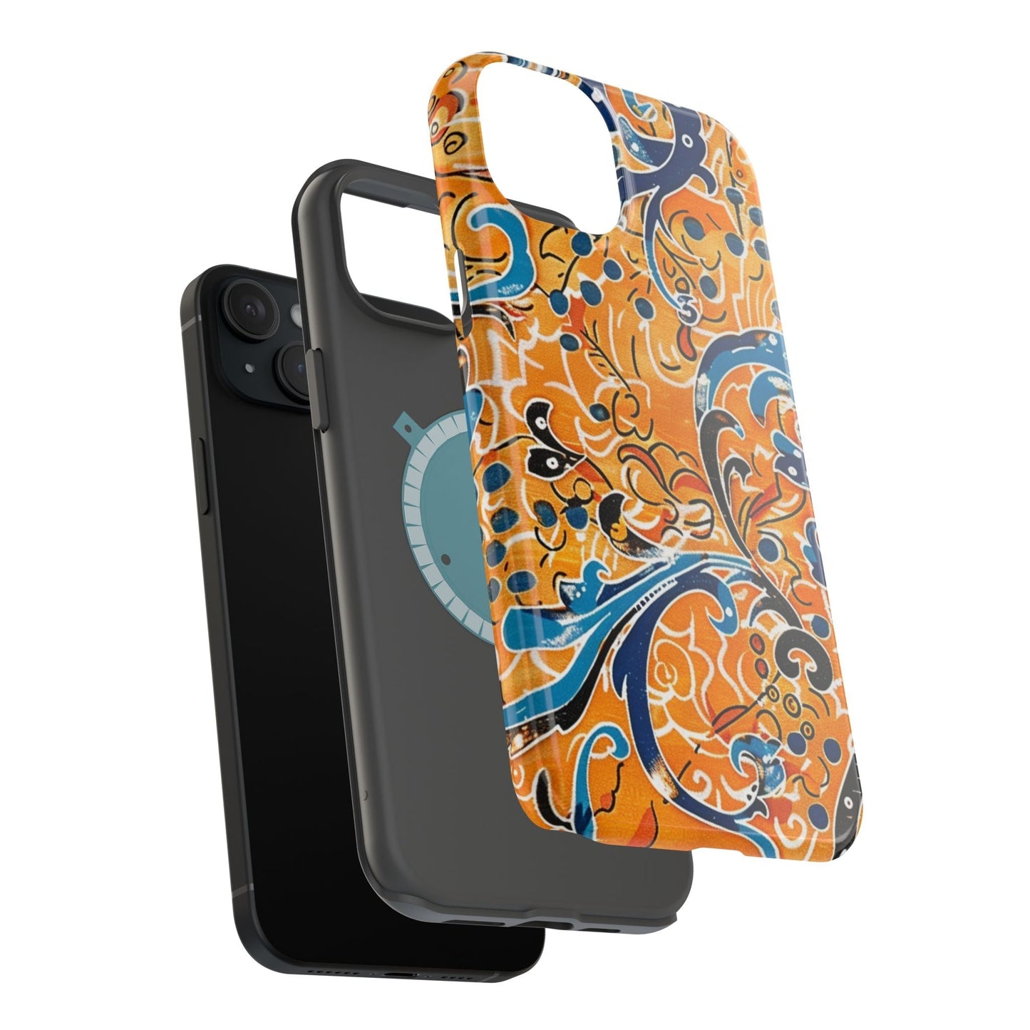 Floral Swirl Magnetic Impact - Resistant Phone Case - DIGITAL X