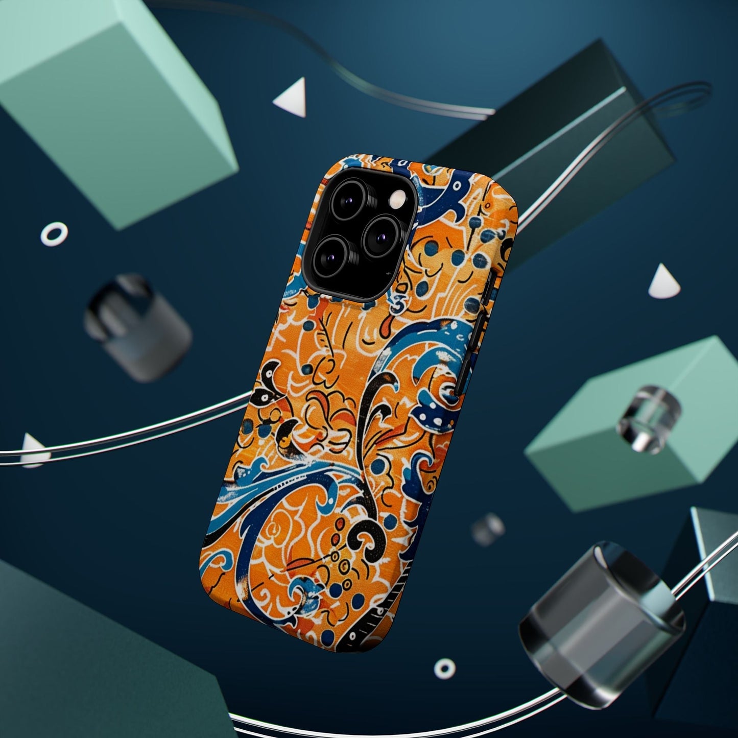 Floral Swirl Magnetic Impact - Resistant Phone Case - DIGITAL X