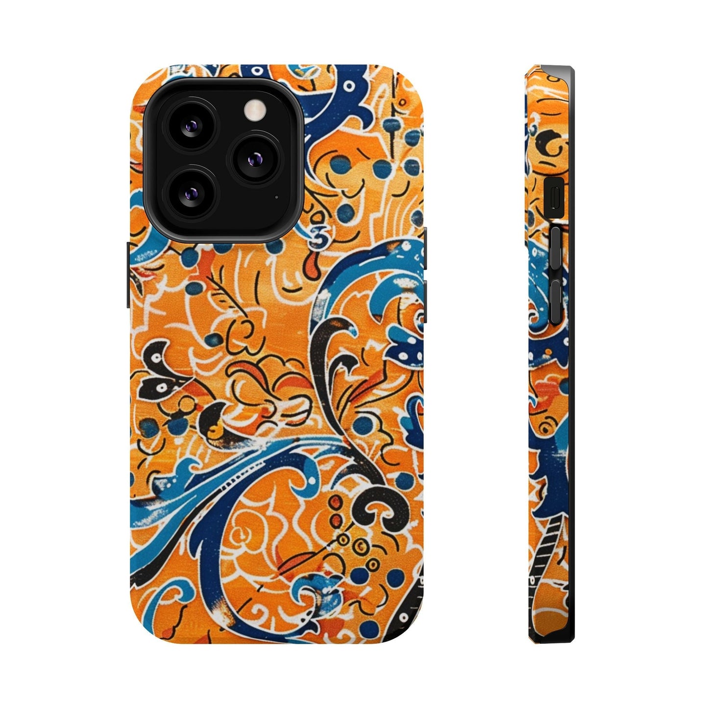 Floral Swirl Magnetic Impact - Resistant Phone Case - DIGITAL X