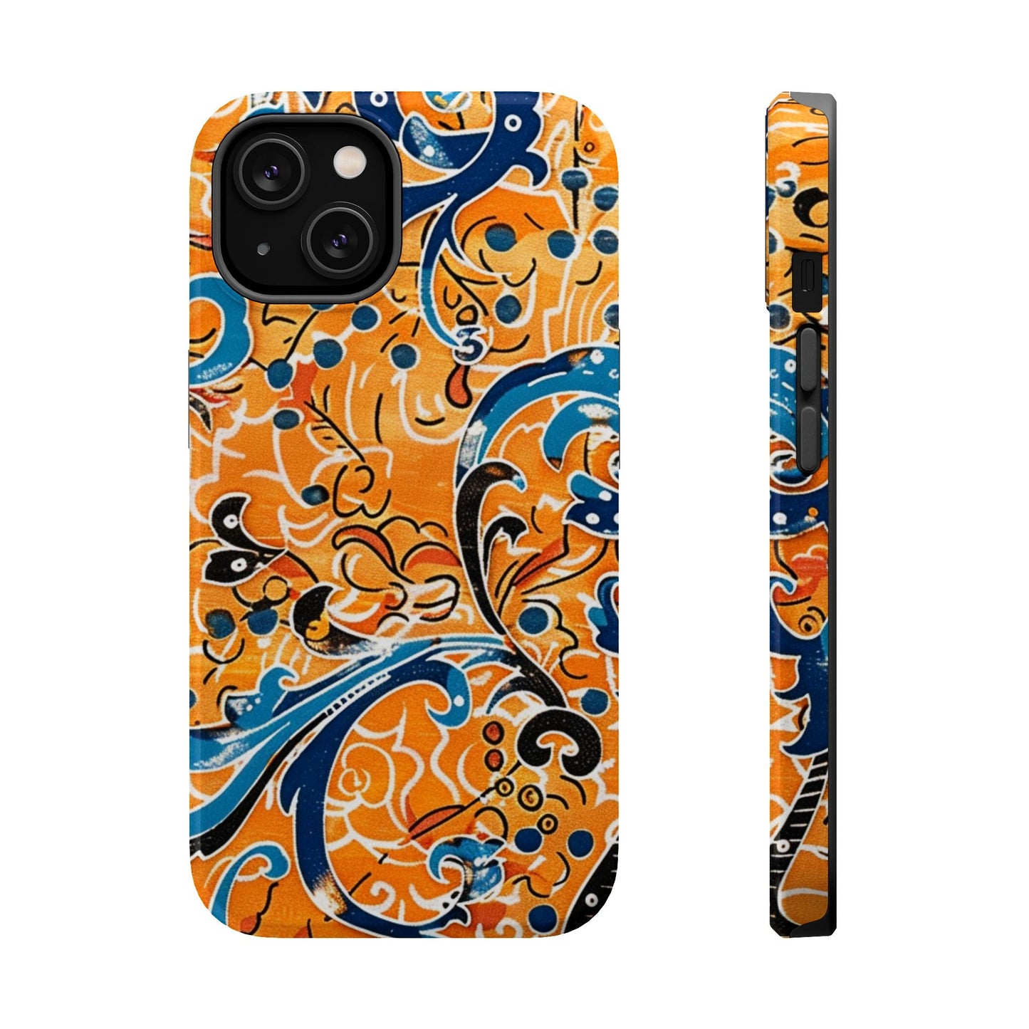 Floral Swirl Magnetic Impact - Resistant Phone Case - DIGITAL X