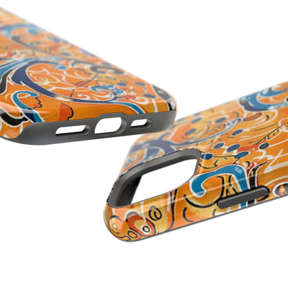 Floral Swirl Magnetic Impact - Resistant Phone Case - DIGITAL X