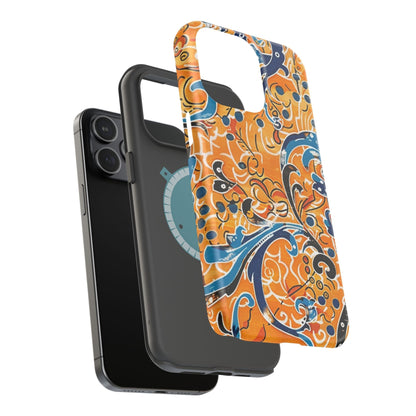 Floral Swirl Magnetic Impact - Resistant Phone Case - DIGITAL X