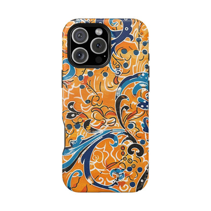 Floral Swirl Magnetic Impact - Resistant Phone Case - DIGITAL X