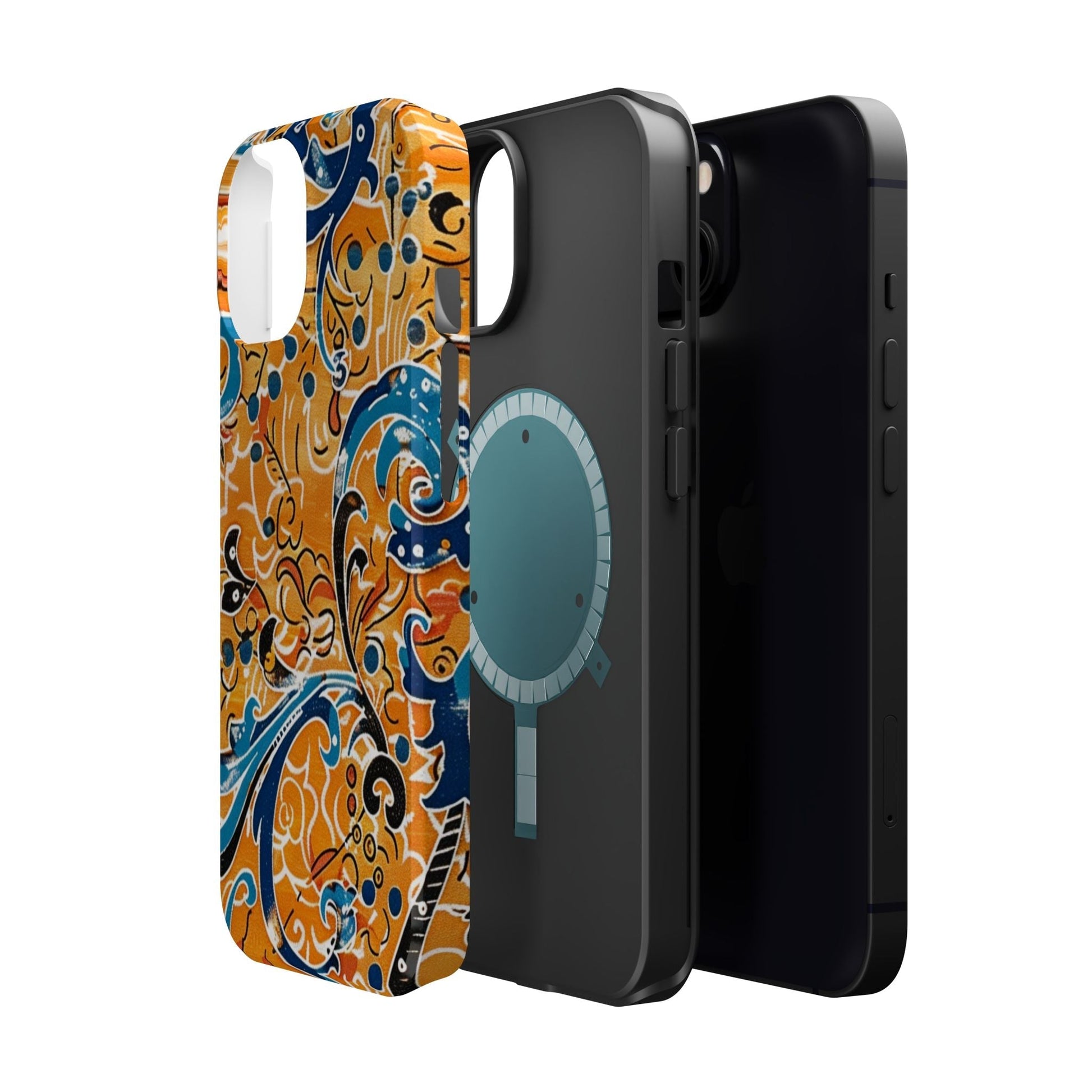 Floral Swirl Magnetic Impact - Resistant Phone Case - DIGITAL X