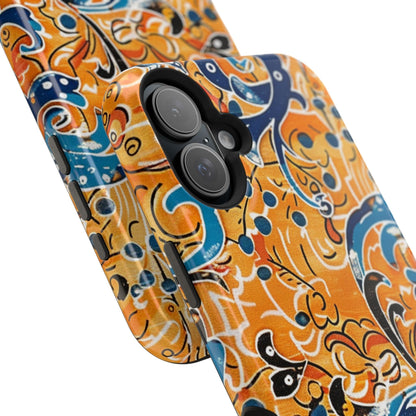 Floral Swirl Magnetic Impact - Resistant Phone Case - DIGITAL X