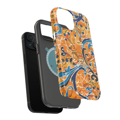 Floral Swirl Magnetic Impact - Resistant Phone Case - DIGITAL X