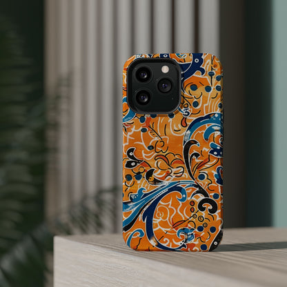 Floral Swirl Magnetic Impact - Resistant Phone Case - DIGITAL X