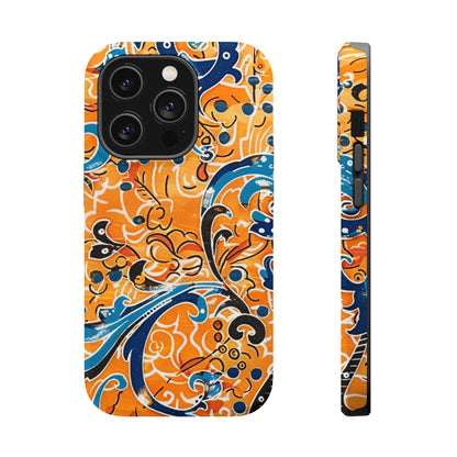 Floral Swirl Magnetic Impact - Resistant Phone Case - DIGITAL X