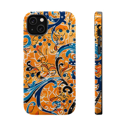 Floral Swirl Magnetic Impact - Resistant Phone Case - DIGITAL X