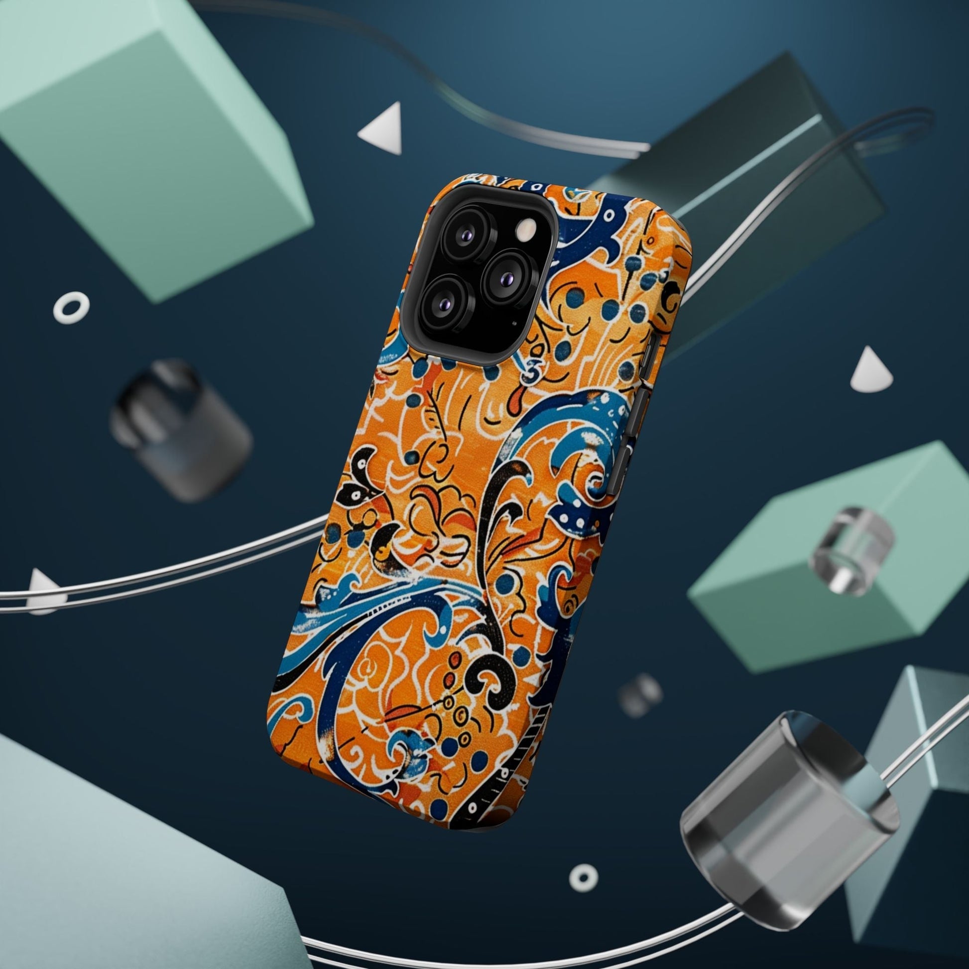 Floral Swirl Magnetic Impact - Resistant Phone Case - DIGITAL X