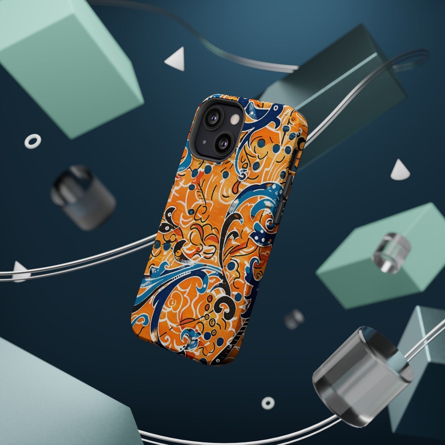 Floral Swirl Magnetic Impact - Resistant Phone Case - DIGITAL X
