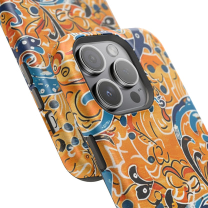 Floral Swirl Magnetic Impact - Resistant Phone Case - DIGITAL X