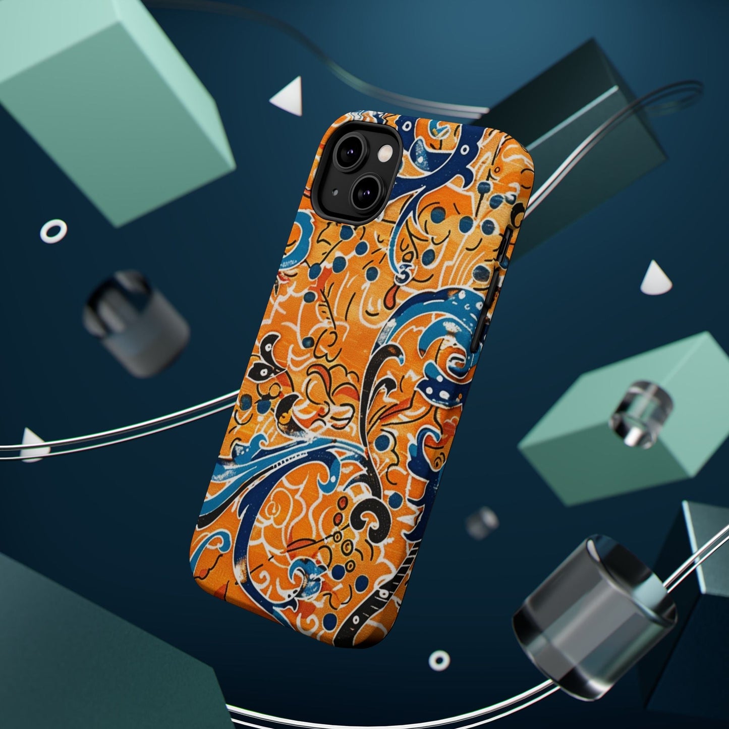 Floral Swirl Magnetic Impact - Resistant Phone Case - DIGITAL X