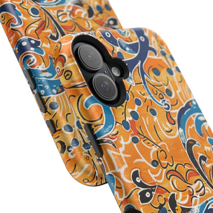 Floral Swirl Magnetic Impact - Resistant Phone Case - DIGITAL X