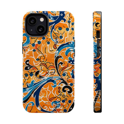 Floral Swirl Magnetic Impact - Resistant Phone Case - DIGITAL X