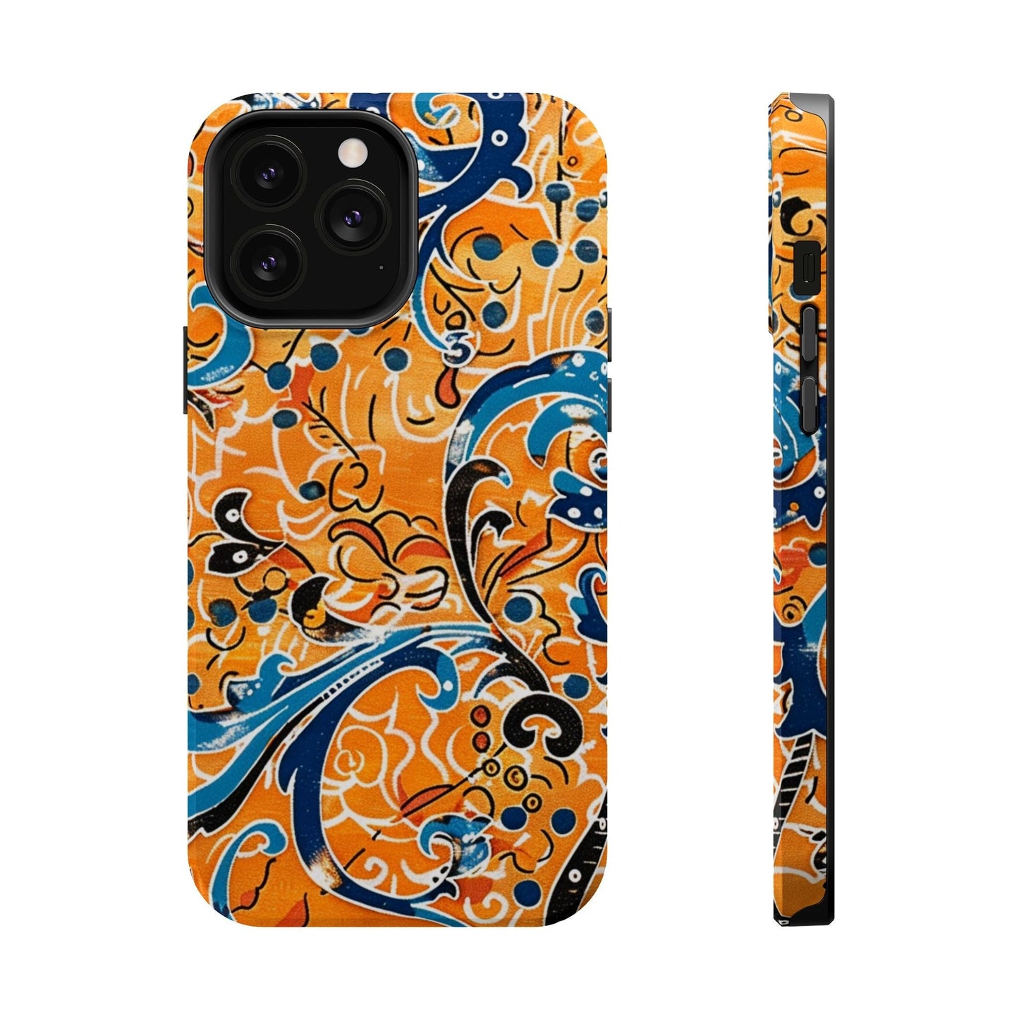 Floral Swirl Magnetic Impact - Resistant Phone Case - DIGITAL X