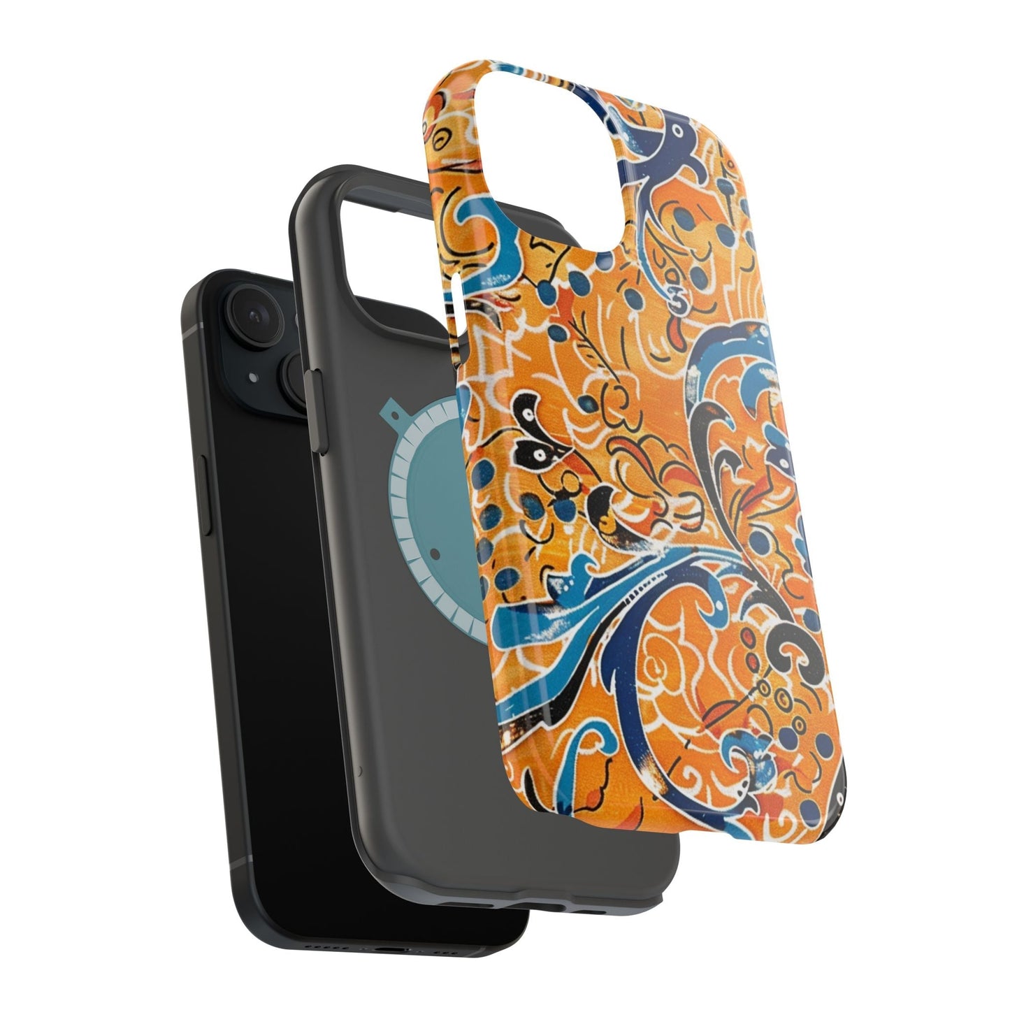 Floral Swirl Magnetic Impact - Resistant Phone Case - DIGITAL X