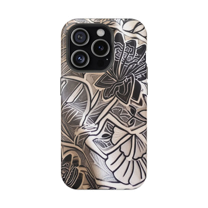 Floral Tattoo - Style Magnetic Impact Phone Case - DIGITAL X