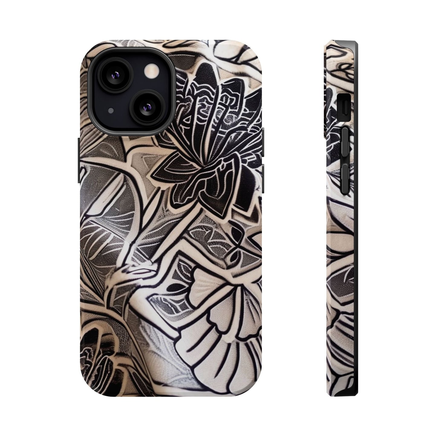 Floral Tattoo - Style Magnetic Impact Phone Case - DIGITAL X