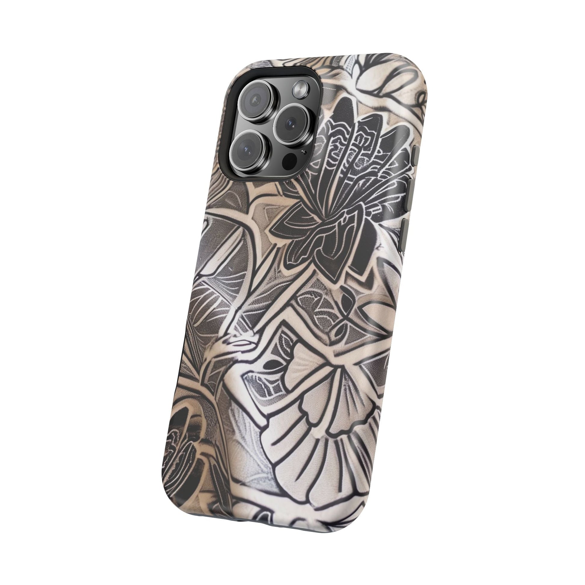 Floral Tattoo - Style Magnetic Impact Phone Case - DIGITAL X