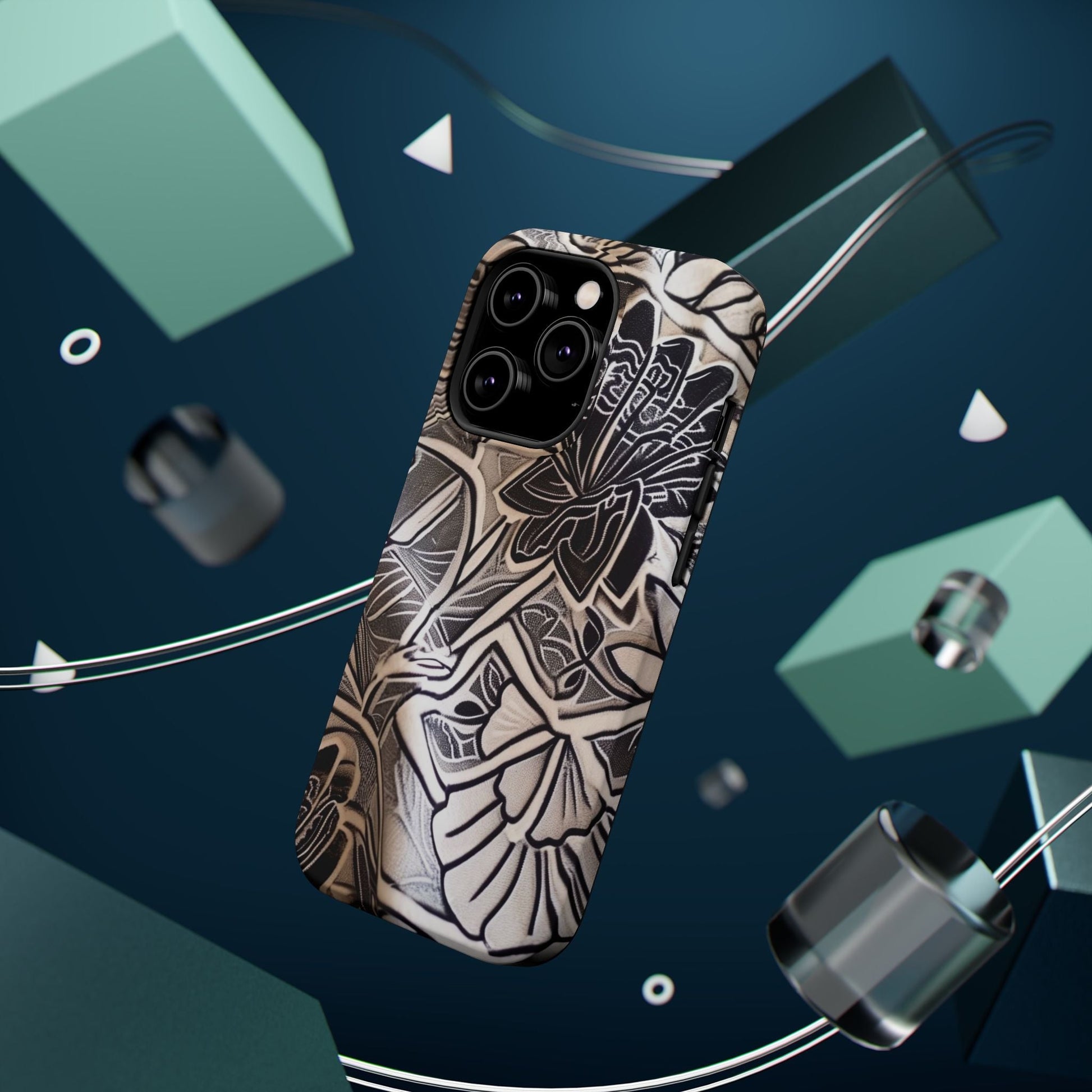 Floral Tattoo - Style Magnetic Impact Phone Case - DIGITAL X