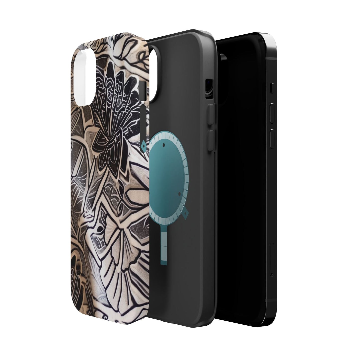 Floral Tattoo - Style Magnetic Impact Phone Case - DIGITAL X