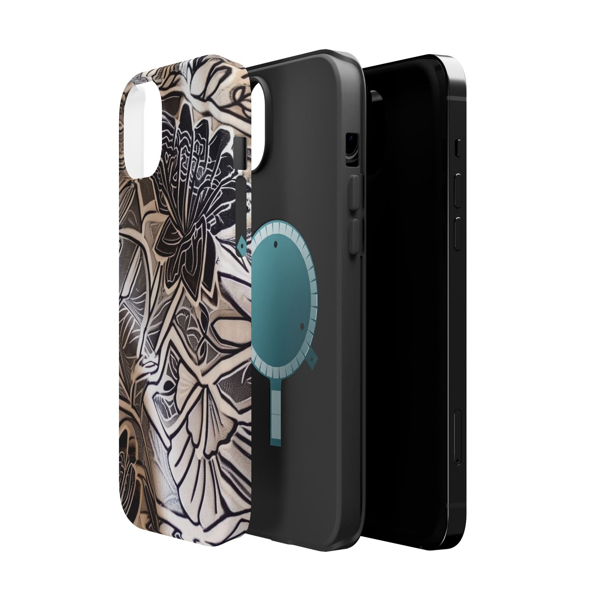 Floral Tattoo - Style Magnetic Impact Phone Case - DIGITAL X