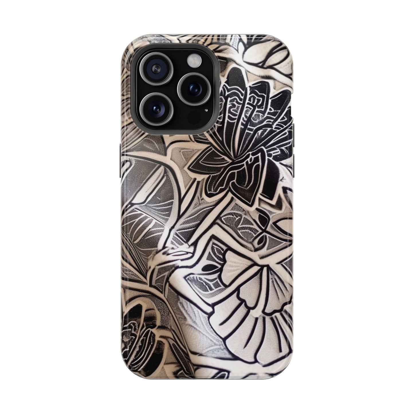 Floral Tattoo - Style Magnetic Impact Phone Case - DIGITAL X