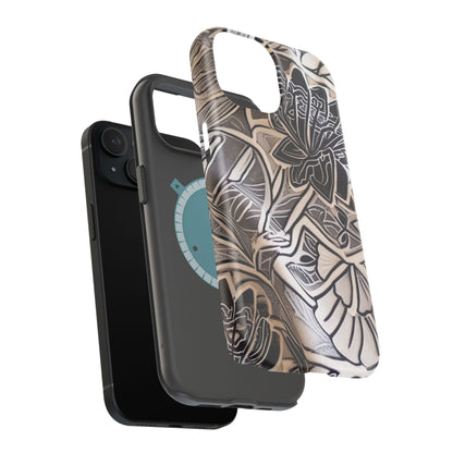 Floral Tattoo - Style Magnetic Impact Phone Case - DIGITAL X