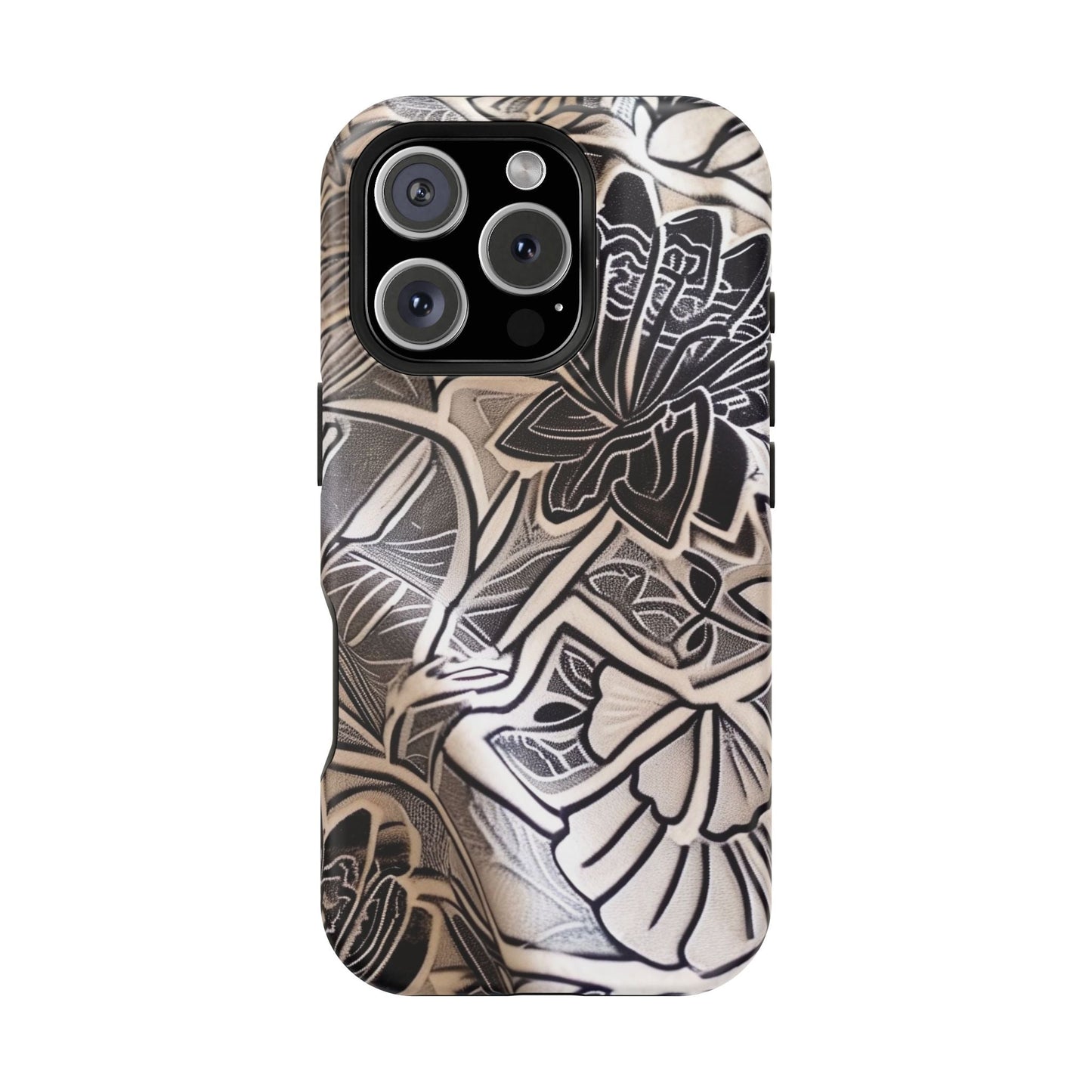 Floral Tattoo - Style Magnetic Impact Phone Case - DIGITAL X