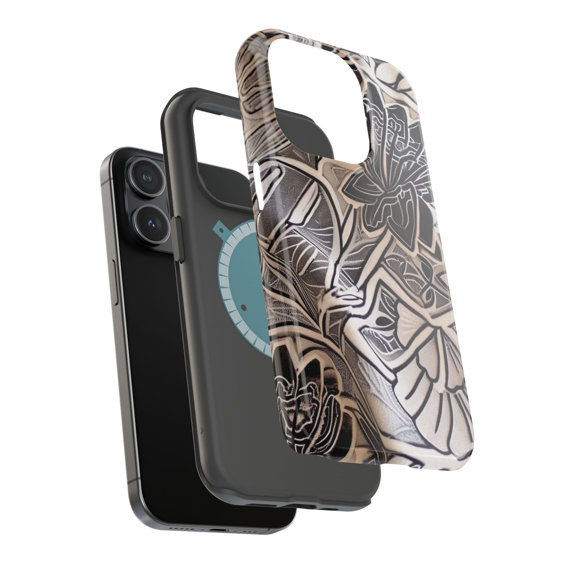 Floral Tattoo - Style Magnetic Impact Phone Case - DIGITAL X