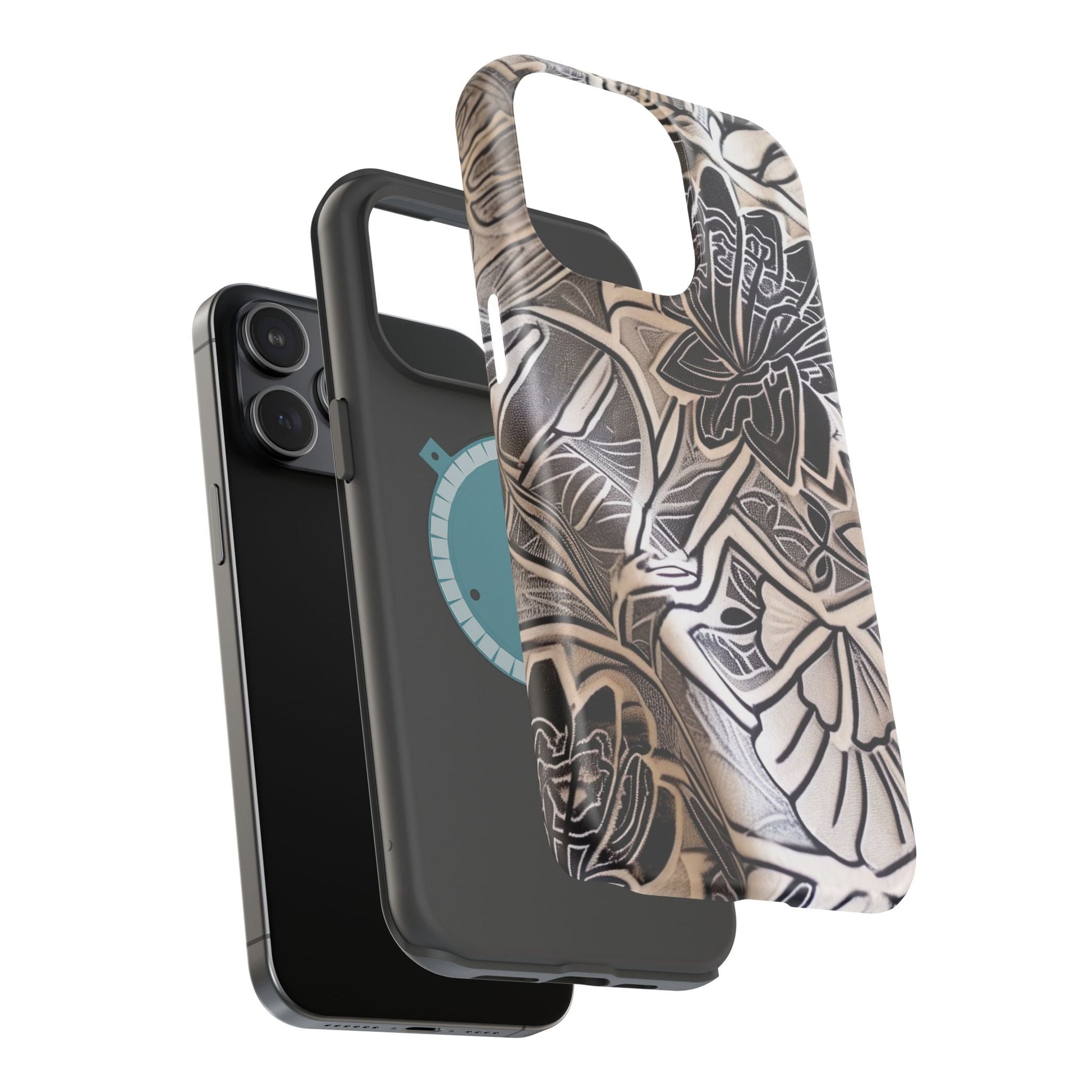 Floral Tattoo - Style Magnetic Impact Phone Case - DIGITAL X