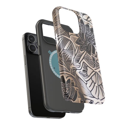 Floral Tattoo - Style Magnetic Impact Phone Case - DIGITAL X