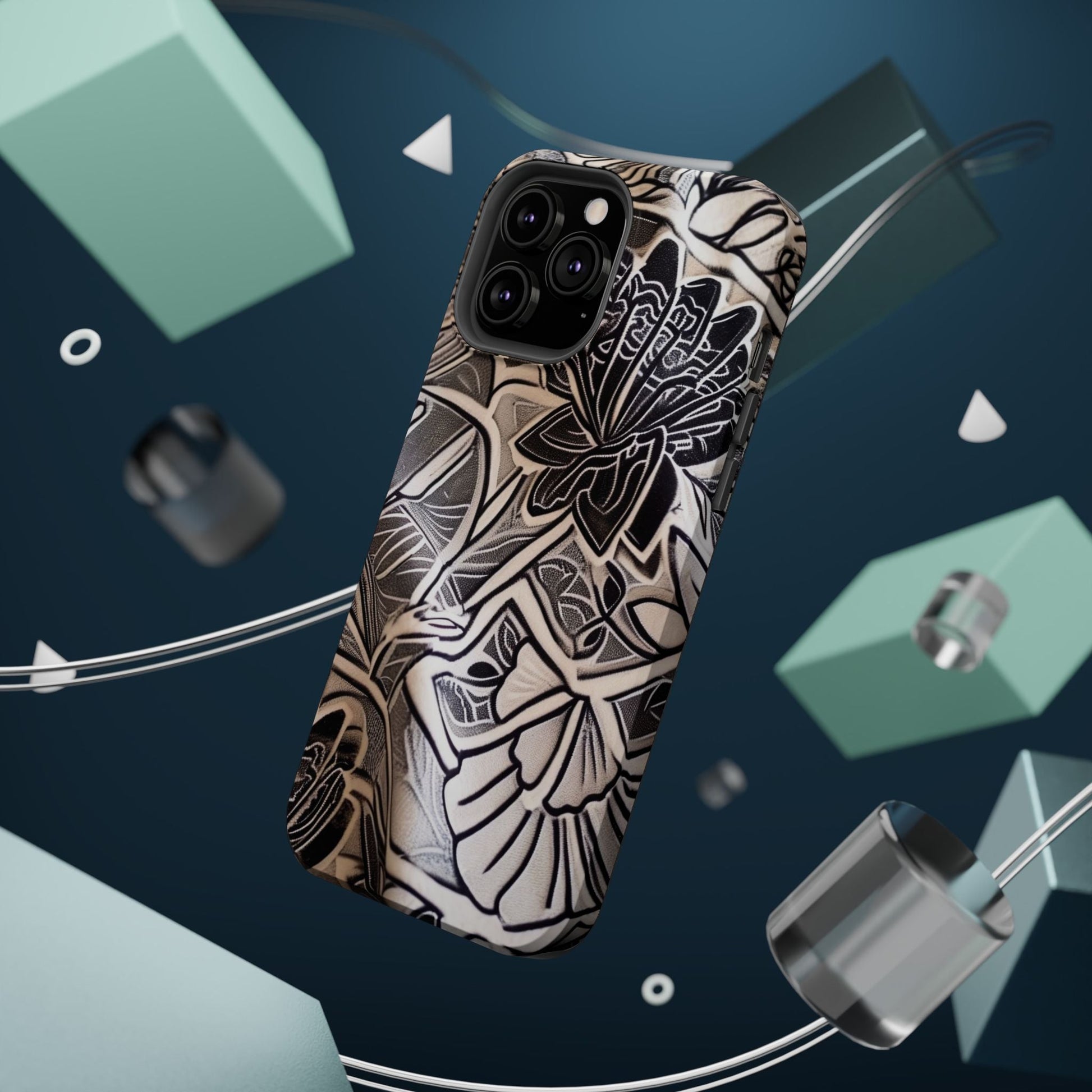 Floral Tattoo - Style Magnetic Impact Phone Case - DIGITAL X